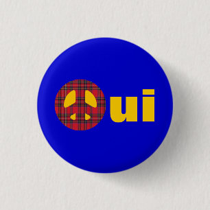 Badge Rond 2,50 Cm Oui aucun insigne écossais de l'indépendance de
