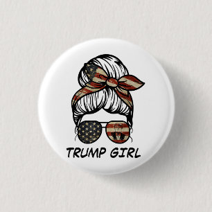 Badge Rond 2,50 Cm Oui, je suis une fille de Trump - Trump 2024 Elec