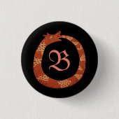 Badge Rond 2,50 Cm Ouroboros monogramme (Devant)