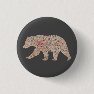 Badge Rond 2,50 Cm Ours coloré pointillé