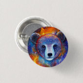 Badge Rond 2,50 Cm Ours cosmique (Devant & derrière)