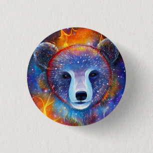Badge Rond 2,50 Cm Ours cosmique