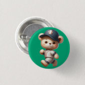 Badge Rond 2,50 Cm Ours de baseball 1 (Devant & derrière)