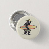 Badge Rond 2,50 Cm Ours de surf (Devant & derrière)