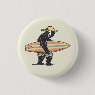 Badge Rond 2,50 Cm Ours de surf