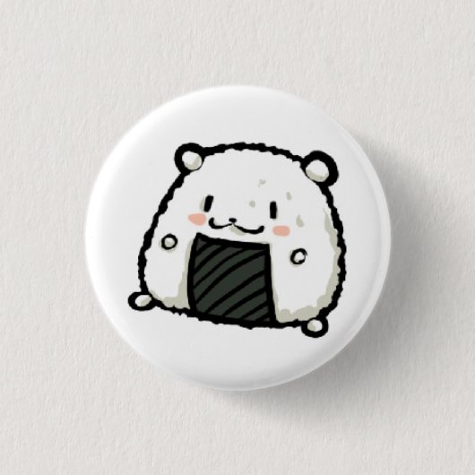 Badge Rond 2,50 Cm ours de sushi (Devant)