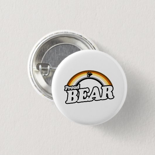 Badge Rond 2,50 Cm Ours et Fier (Devant & derrière)