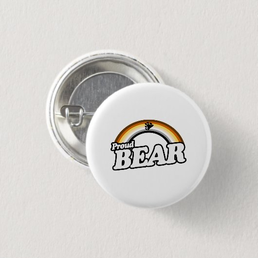 Badge Rond 2,50 Cm Ours et Fier (Devant & derrière)