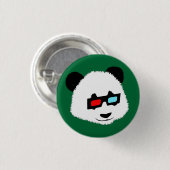 Badge Rond 2,50 Cm Ours panda avec les verres 3D (Devant & derrière)