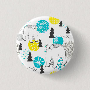 Badge Rond 2,50 Cm Ours polaire