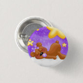 Badge Rond 2,50 Cm Ours pourpre (Devant & derrière)