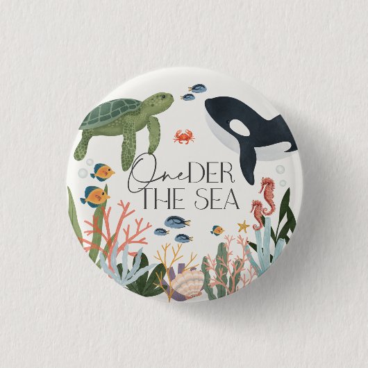 Badge Rond 2,50 Cm Ouverture De La Mer Premier Anniversaire Fête Fave (Devant)
