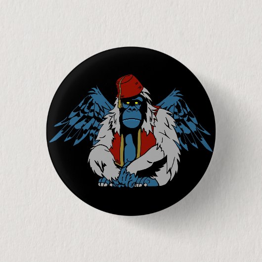 Badge Rond 2,50 Cm Oz Flying Monkey (Devant)