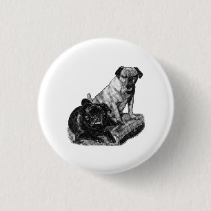 Badge Rond 2,50 Cm Paire enjouée, épingle joyeuse