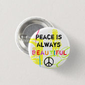 Badge Rond 2,50 Cm Paix (Devant & derrière)