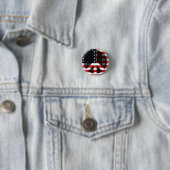 Badge Rond 2,50 Cm Paix aux Etats-Unis (En situation)