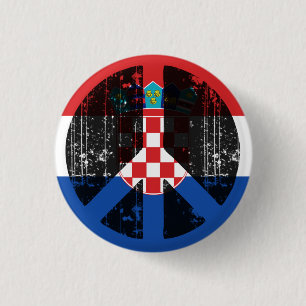 Badge Rond 2,50 Cm Paix en Croatie
