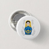 Badge Rond 2,50 Cm Paix pour l'Ukraine (Devant & derrière)
