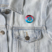 Badge Rond 2,50 Cm Paix ~ Soleil (En situation)