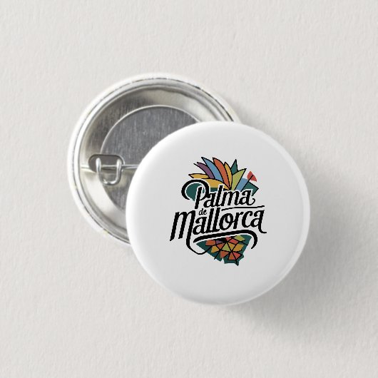 Badge Rond 2,50 Cm Palma de Majorque (Devant & derrière)