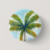 Badge Rond 2,50 Cm Palmier Tropical Beach par beau temps (Devant)