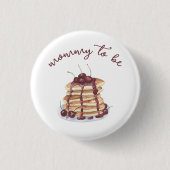 Badge Rond 2,50 Cm Pancakes Cerise Douce - Future Maman (Devant)