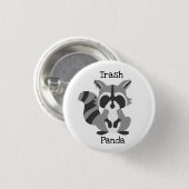 Badge Rond 2,50 Cm Panda de déchets (Devant & derrière)