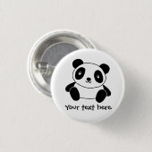 Badge Rond 2,50 Cm Panda mignon (Devant & derrière)