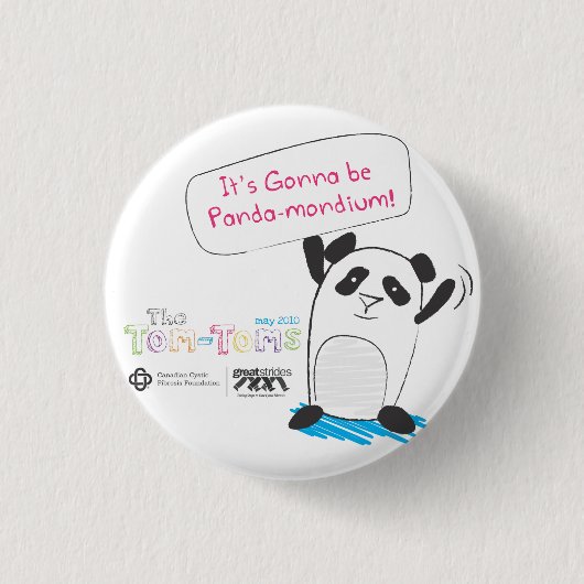 Badge Rond 2,50 Cm Panda-monium (Devant)