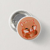 Badge Rond 2,50 Cm panda rouge (Devant & derrière)