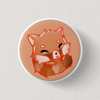 Badge Rond 2,50 Cm panda rouge