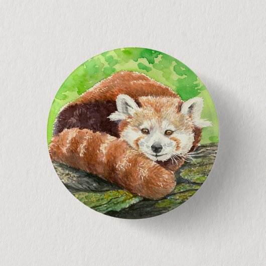 Badge Rond 2,50 Cm Panda rouge (Devant)