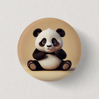 Badge Rond 2,50 Cm panda, Whimsical, simple et élégant