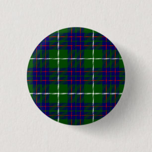 Badge Rond 2,50 Cm Panier bleu vert tartan MacIntyre