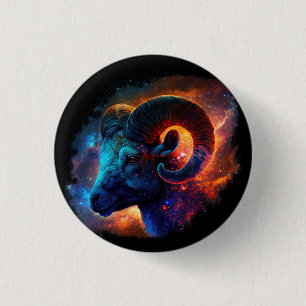 Badge Rond 2,50 Cm Panneau étoile Zodiac Aries - Aucun texte - Bouton