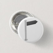 Badge Rond 2,50 Cm Panneau fléché direction vide (Devant & derrière)