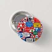 Badge Rond 2,50 Cm Panneaux routiers (Devant & derrière)