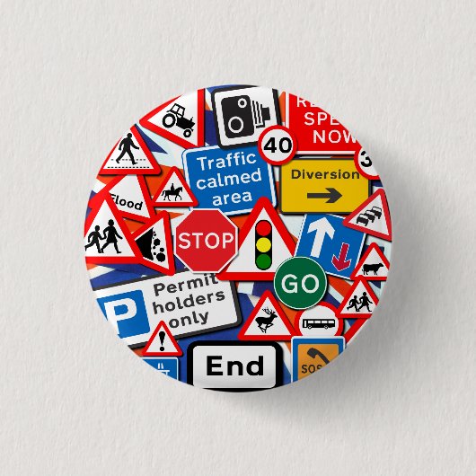 Badge Rond 2,50 Cm Panneaux routiers (Devant)