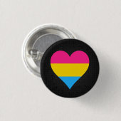 Badge Rond 2,50 Cm Pansexuality flag black button (Devant & derrière)
