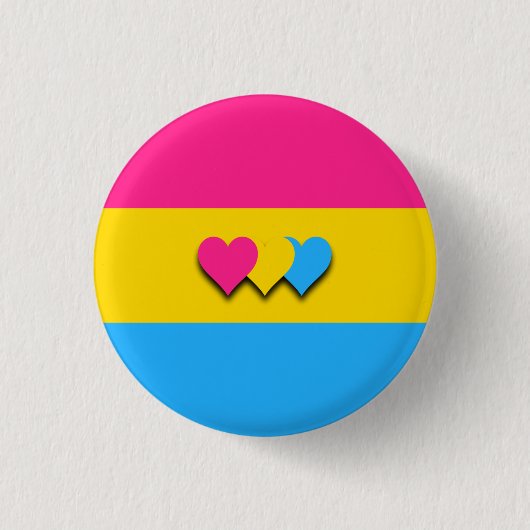 Badge Rond 2,50 Cm Pansexuality flag button (Devant)