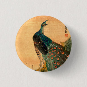 Badge Rond 2,50 Cm Paon japonais no.2