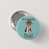 Badge Rond 2,50 Cm Papa Boston (Devant & derrière)