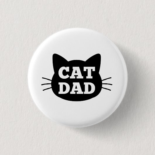 Badge Rond 2,50 Cm Papa de chat (Devant)