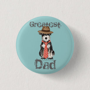 Badge Rond 2,50 Cm Papa de Schnauzer miniature