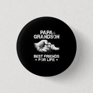 Badge Rond 2,50 Cm Papa et Grandson Best Friends For Life T-shirt cad