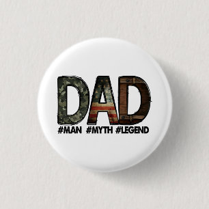 Badge Rond 2,50 Cm Papa - l'homme le mythe la légende Papa; père; gro