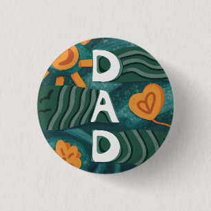 Badge Rond 2,50 Cm Papa - National Papa Jour d'appréciation Vert