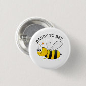 Badge Rond 2,50 Cm Papa to Bee Bumble Bee Baby shower (Devant & derrière)