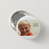 Badge Rond 2,50 Cm Pape St John Paul II (Devant & derrière)