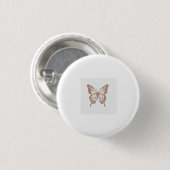 Badge Rond 2,50 Cm Papier papillon (Devant & derrière)